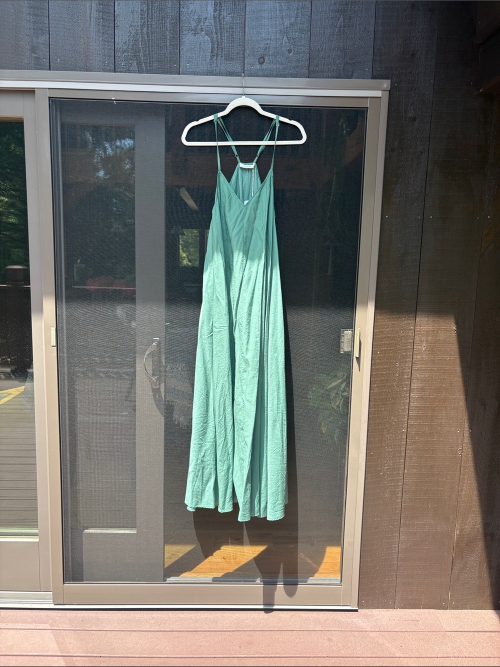 AERON Light Green Maxi Dress with Spaghetti Straps